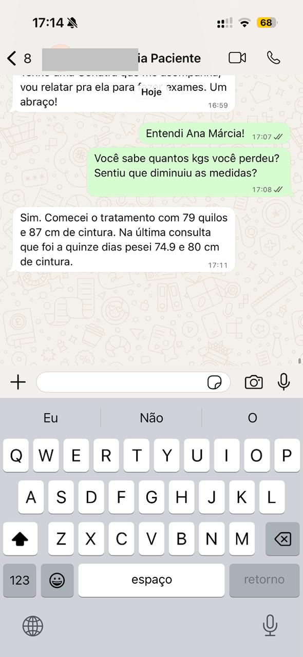 Eliminou 4kg de gordura em 1 mês
